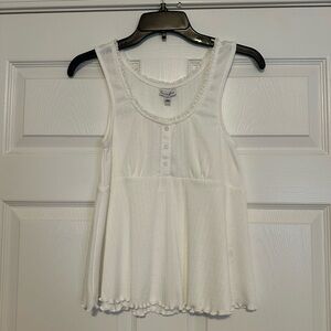 White flowy tank top